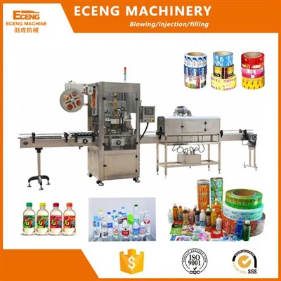 Labelkleefmachine in de krimpmouw